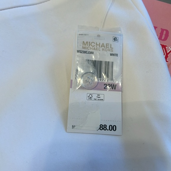 Michael Kors White Plus Size Stretch Straight Leg Slit Hem Sz 22W-NWT - Picture 5 of 7